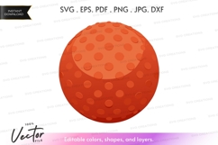 Red golf ball vector clipart Product Image 1