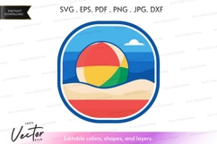 Beach ball vector clipart Product Image 1