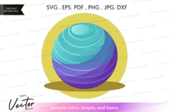 Colorful spiral ball vector clipart Product Image 1
