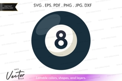 Eight ball vector clipart Product Image 1