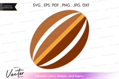 Brown and yellow striped football vector clipart Product Image 1