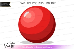 Red sphere vector clipart Product Image 1