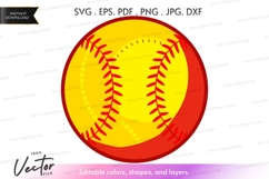Softball vector clipart Product Image 1