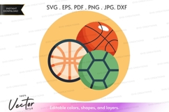 Sports balls vector clipart Product Image 1