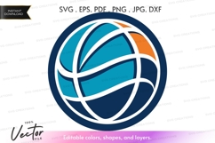Basketball vector clipart Product Image 1