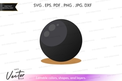 Moon with crater vector clipart Product Image 1