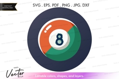 Vector clipart of a billiards ball Product Image 1