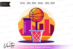 Basketball success vector clipart Product Image 1
