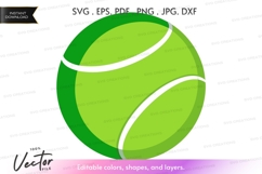 Green tennis ball vector clipart Product Image 1