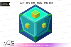 Geometric cube with smaller cubes vector clipart Product Image 1
