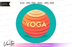 Yoga ball vector clipart Product Image 1