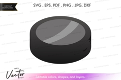 Hockey puck vector clipart Product Image 1