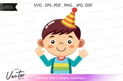 Happy birthday boy vector clipart Product Image 1