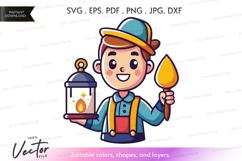 Young lighter keeper vector clipart Product Image 1