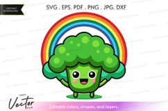Happy broccoli with rainbow Product Image 1