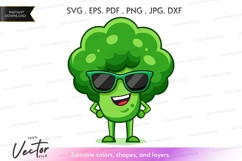 Cool broccoli character Product Image 1