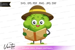 Reading broccoli character Product Image 1