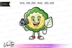 Photographer broccoli silhouette clipart Product Image 1