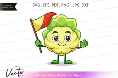 Cauliflower holding a flag Product Image 1