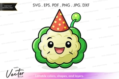 Celebrating cauliflower - vector silhouette clipart Product Image 1