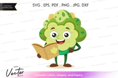 Reading broccoli character Product Image 1
