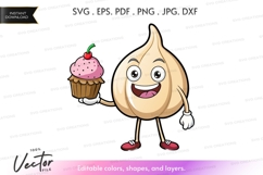 Happy onion holding cupcake Product Image 1