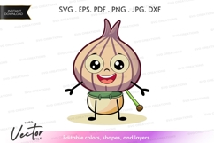 Joyful onion playing drum Product Image 1