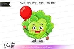 Happy cabbage with balloon Product Image 1
