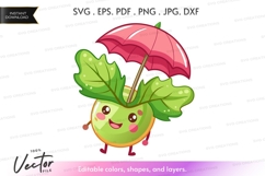 Happy vegetable with umbrella Product Image 1