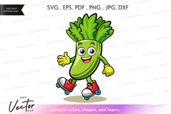 Skateboarding vegetable character Product Image 1