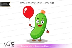 Happy pickle with balloon Product Image 1
