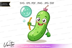 Happy pickle blowing bubbles Product Image 1