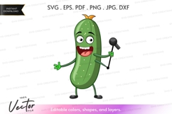 Singing cucumber character Product Image 1