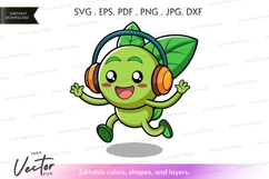 Happy leaf listening to music Product Image 1