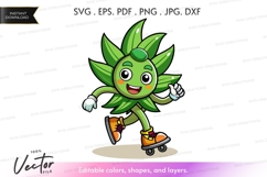 Skating sunflower character Product Image 1