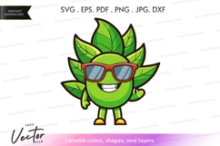 Cool cactus vector silhouette clipart Product Image 1