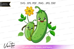 Happy cucumbers with flower Product Image 1