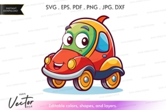 Cartoon car silhouette clipart Product Image 1