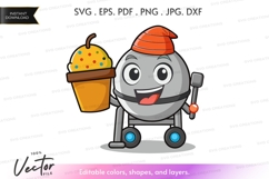 Humanoid robot holding an ice cream cone Product Image 1