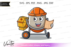Construction worker silhouette clipart Product Image 1