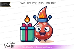 Birthday celebration with gift and party hat Product Image 1