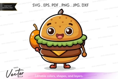 Cute hamburger character Product Image 1