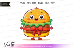 Cute hamburger character Product Image 1