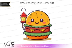 Cute cartoon burger Product Image 1