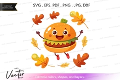 Happy pumpkin burger in autumn Product Image 1