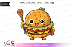 Happy burger character Product Image 1