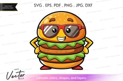 Cool burger with sunglasses Product Image 1