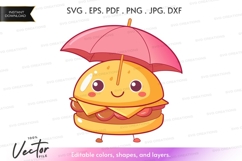 Cute hamburger with umbrella Product Image 1