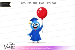 Graduating student with balloon Product Image 1