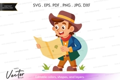 Adventurous explorer with map Product Image 1